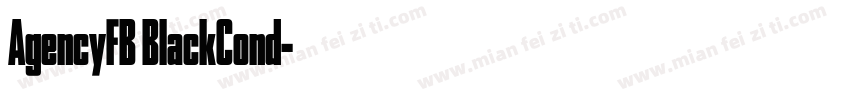 AgencyFB BlackCond字体转换